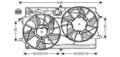 AVA Radiator Cooling Fan FD7505
