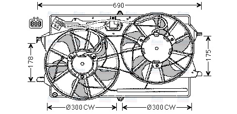 AVA Radiator Cooling Fan FD7510