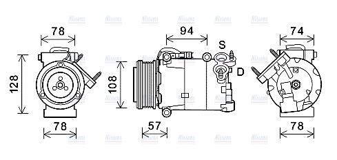 AVA Aircon Compressor FDAK587