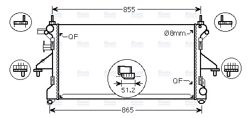 AVA Coolant Radiator FT2453