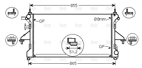 AVA Coolant Radiator FT2464