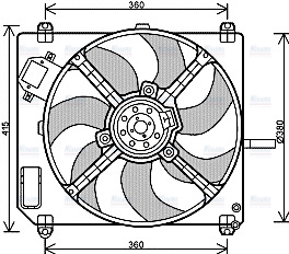 AVA Radiator Cooling Fan FT7551