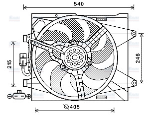AVA Radiator Cooling Fan FT7582