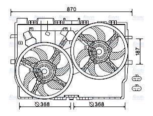 AVA Radiator Cooling Fan FT7584
