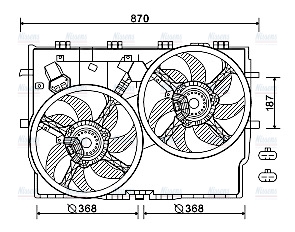 AVA Radiator Cooling Fan FT7586
