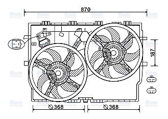 AVA Radiator Cooling Fan FT7587