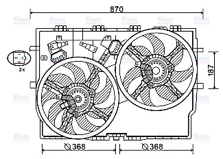 AVA Radiator Cooling Fan FT7588