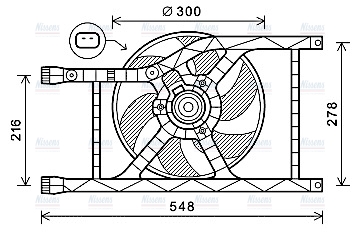 AVA Radiator Cooling Fan FT7593