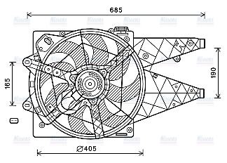 AVA Radiator Cooling Fan FT7595