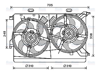 AVA Radiator Cooling Fan FT7608