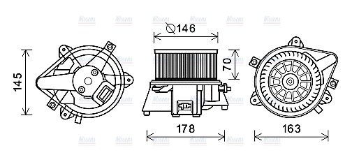 AVA Cabin Fan Blower Motor FT8450
