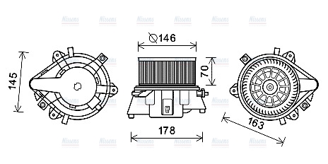 AVA Cabin Fan Blower Motor FT8451