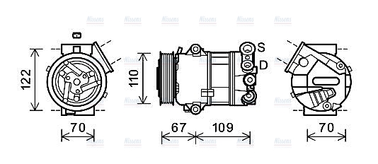 AVA Aircon Compressor FTAK408