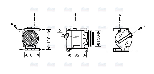 AVA Aircon Compressor FTK090