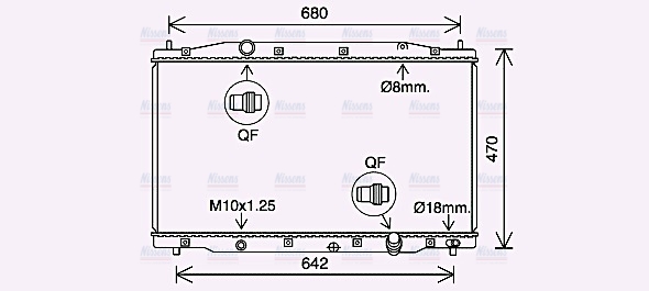 AVA Coolant Radiator HD2315