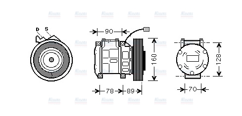 AVA Aircon Compressor HDAK196