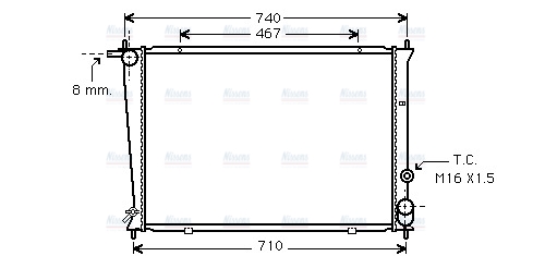 AVA Coolant Radiator HY2053