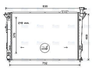 AVA Coolant Radiator HY2352