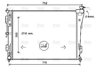 AVA Coolant Radiator HY2443