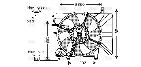 AVA Radiator Cooling Fan HY7511