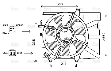 AVA Radiator Cooling Fan HY7525