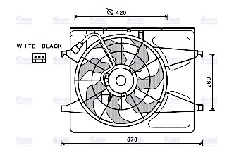 AVA Radiator Cooling Fan HY7530