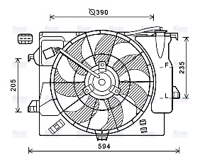 AVA Radiator Cooling Fan HY7541