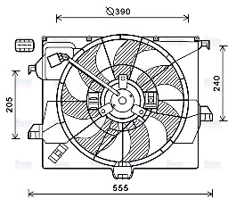 AVA Radiator Fan HY7545