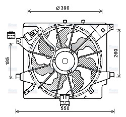 AVA Radiator Cooling Fan HY7563