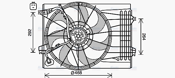 AVA Radiator Fan HY7572