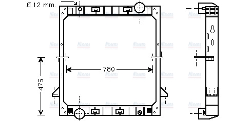 AVA Coolant Radiator IV2040