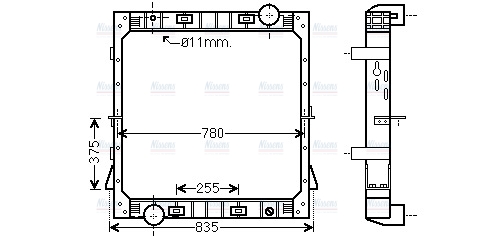 AVA Coolant Radiator IV2098