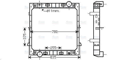 AVA Coolant Radiator IV2116