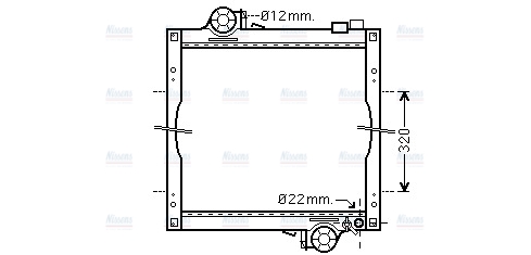 AVA Coolant Radiator JD2009