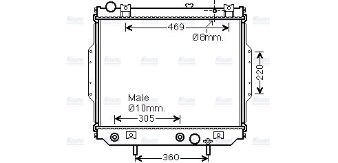 AVA Coolant Radiator JE2071