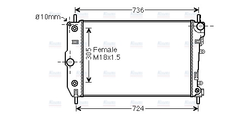 AVA Coolant Radiator JR2047
