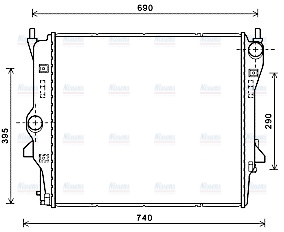 AVA Coolant Radiator JR2054