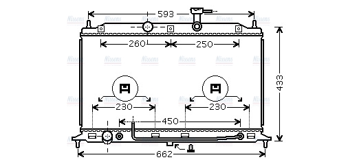 AVA Coolant Radiator KA2078