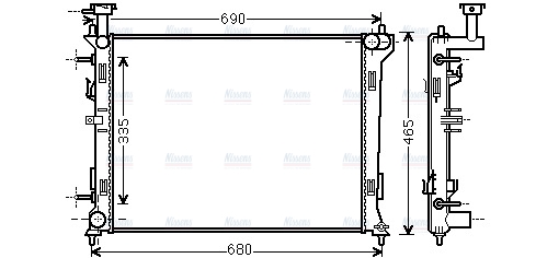 AVA Coolant Radiator KA2160