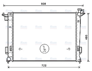 AVA Coolant Radiator KA2238