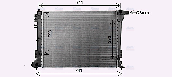 AVA Coolant Radiator KA2334