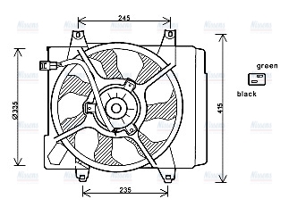 AVA Radiator Cooling Fan KA7520