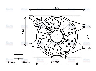 AVA Radiator Cooling Fan KA7524