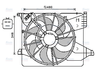 AVA Radiator Fan KA7539