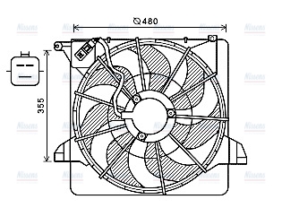 AVA Radiator Fan KA7541
