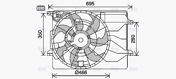 AVA Radiator Cooling Fan KA7543