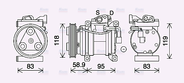 AVA Aircon Compressor KAK283