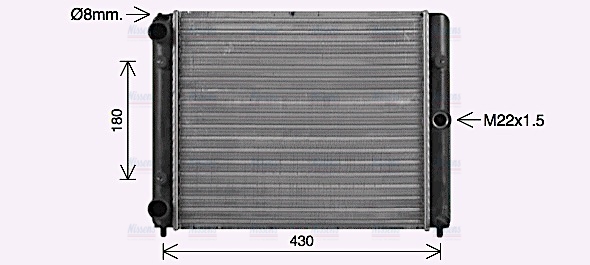 AVA Coolant Radiator LA2025