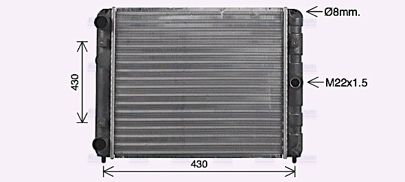 AVA Coolant Radiator LA2039