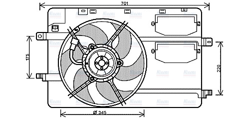 AVA Radiator Cooling Fan MC7506